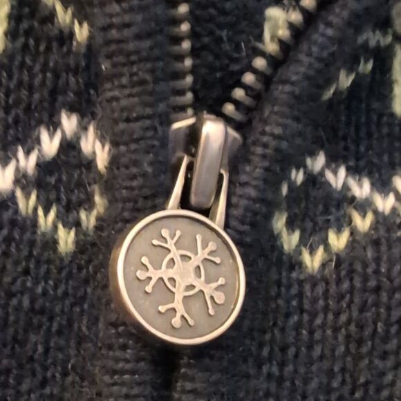 Y2K Christopher & Banks Hand embroidered knit cardigan sweater ice skating - Picture 4 of 7